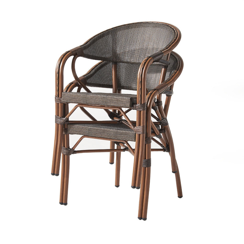 Uv Resistant Cafe Bamboo Like Chair