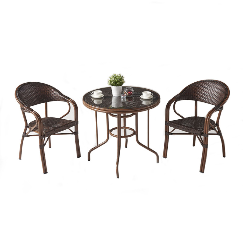 Garden Bamboo Like Dining Chair And Table Set