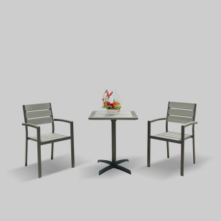 Plstic Wood Bistro Dining Set