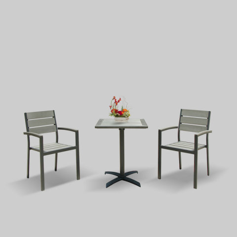 Plstic Wood Bistro Dining Set