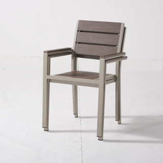 Uv Resistant Cafe Plastic Wood Chair