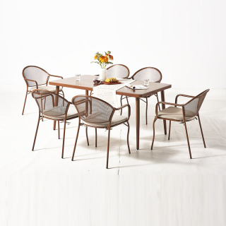 Patio Vintage Steel Dining Set