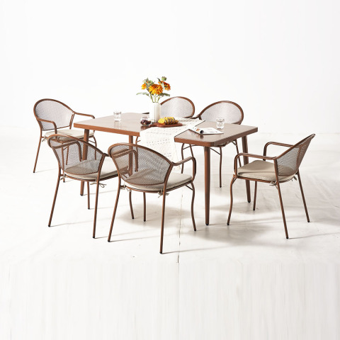 Patio Vintage Steel Dining Set