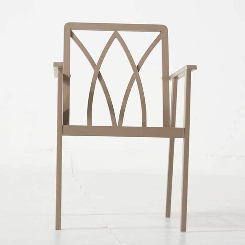 Uv Resistant Cafe Aluminum Chair