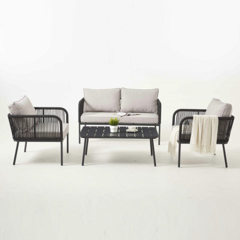 Aluminum Frame Rope Weaving Sofa Furniture