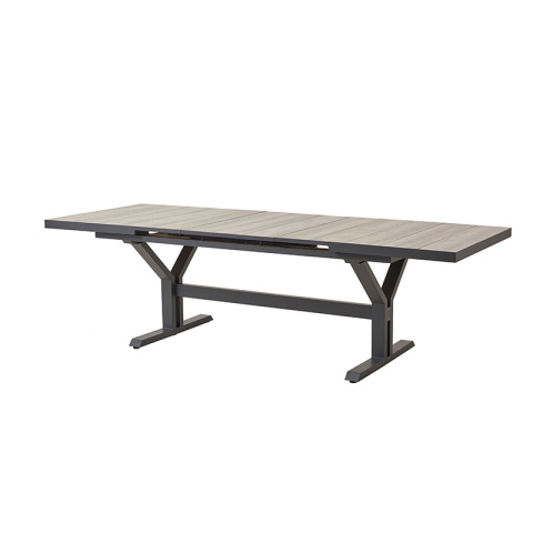 Outdoor garden aluminum extending table with ceramic table top