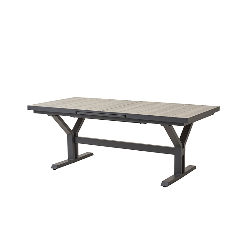 Ausziehbarer Gartentisch aus Aluminium für den Außenbereich mit Keramiktischplatte