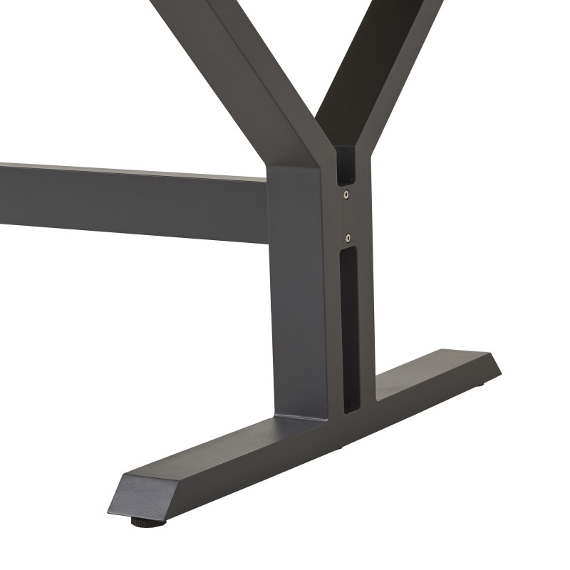 Ausziehbarer Gartentisch aus Aluminium für den Außenbereich mit Keramiktischplatte