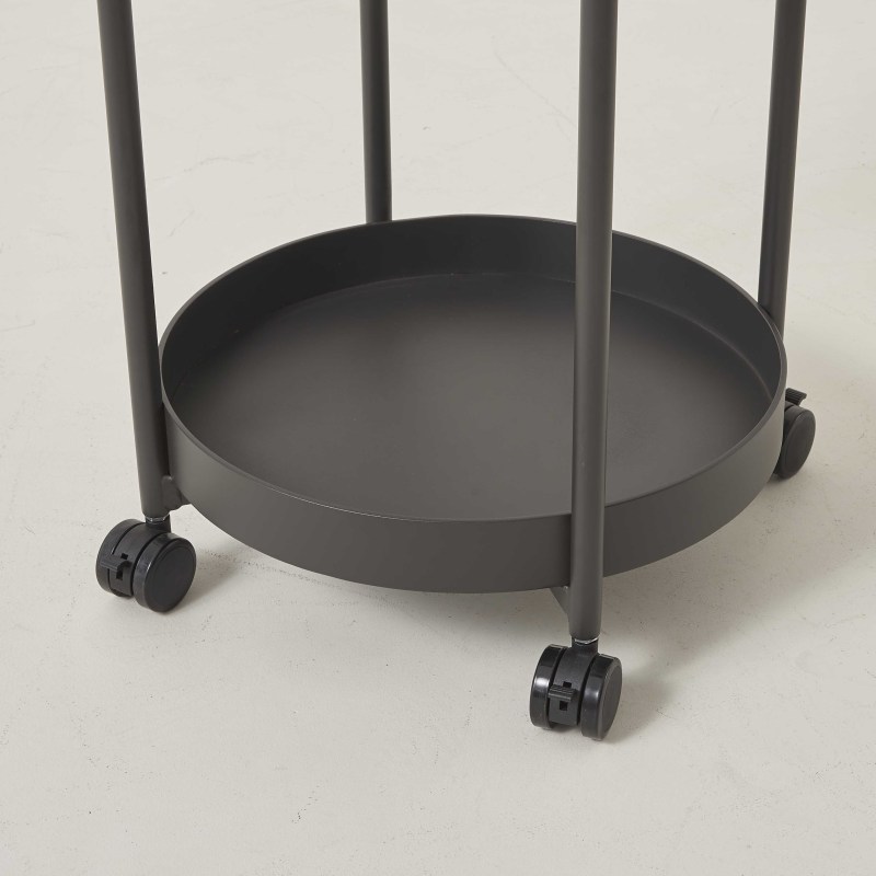 Garden bistro aluminum trolley with Omni-directional wheel sofa side table