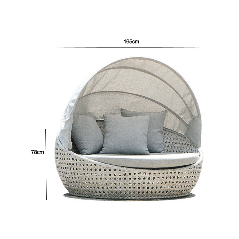 PE Wicker Lounger Sofa Outdoor Daybed