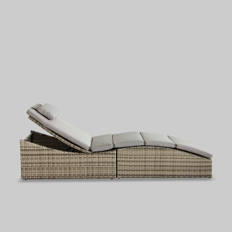 Outdoor Rattan Sun Chaise Lounger