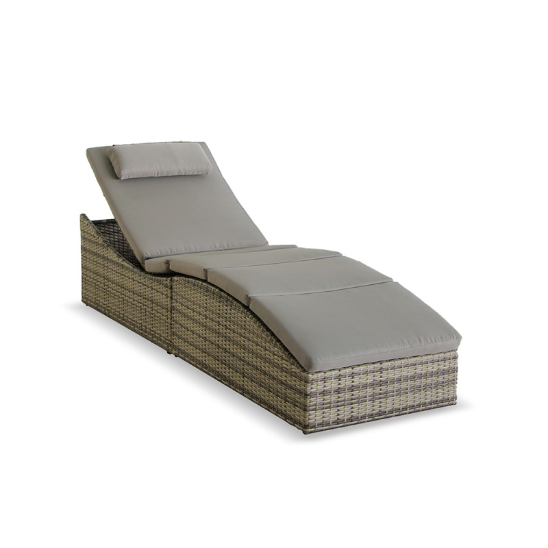 Outdoor Rattan Sun Chaise Lounger