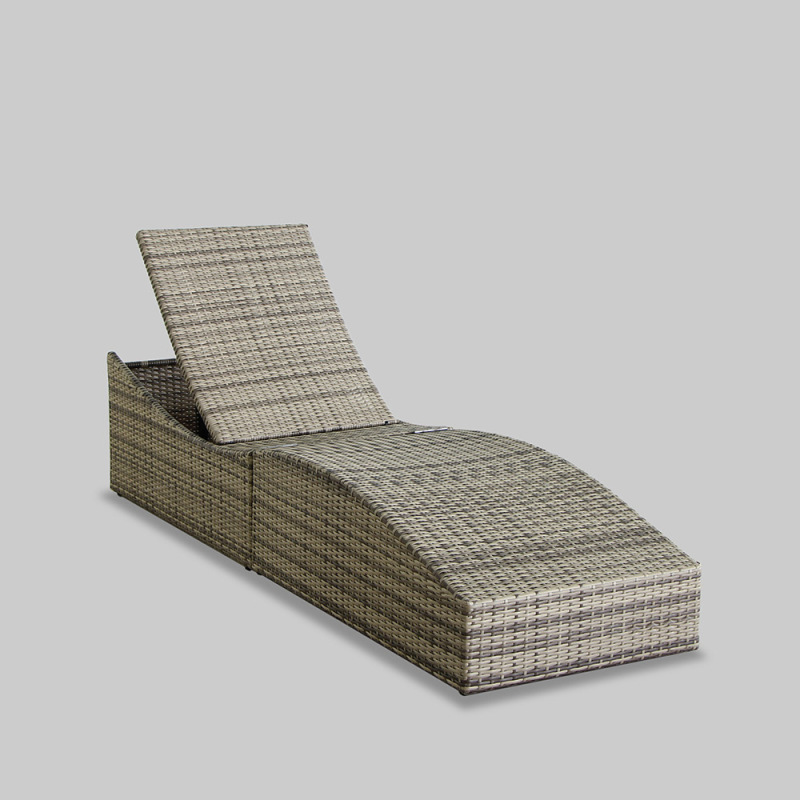 Outdoor Rattan Sun Chaise Lounger
