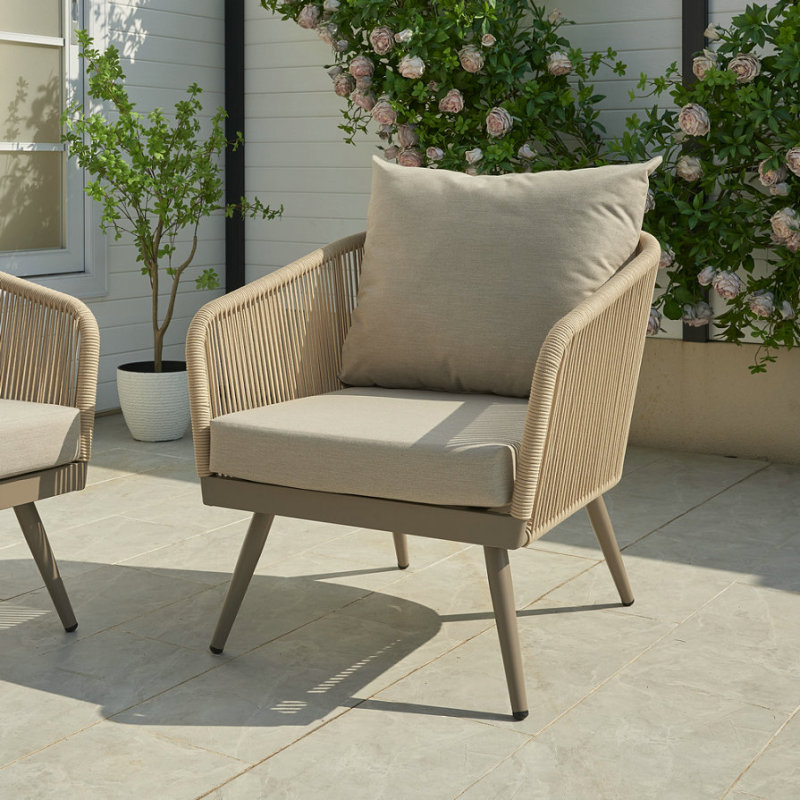 КД Структура Веревка Плетение Бежевого Цвета Садовый Диван Мебель