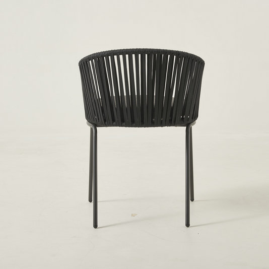Black Weaving Dining Rope Chair