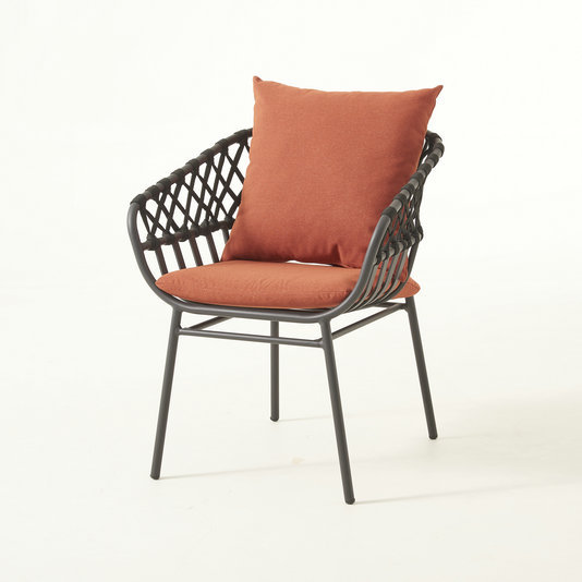 Steel Frame Patio Furniture Sturdy Rope Chair