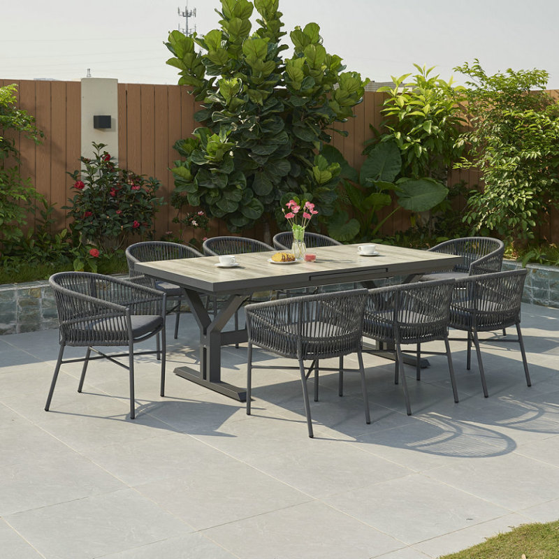 Uv Resistant Outdoor Rope Weaving Dining Set