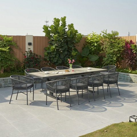 Uv Resistant Outdoor Rope Weaving Dining Set