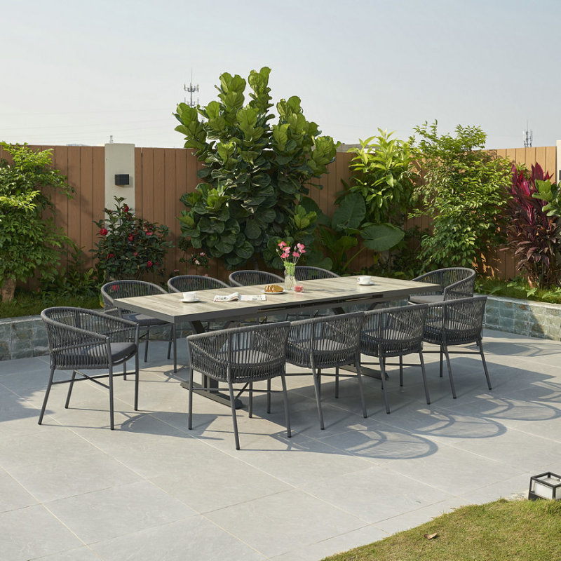 Uv Resistant Outdoor Rope Weaving Dining Set