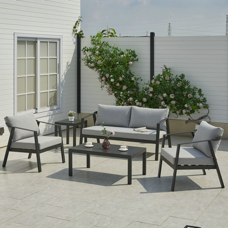 Hotel Large Outdoor Garden Aluminum Sofa Set Furniture