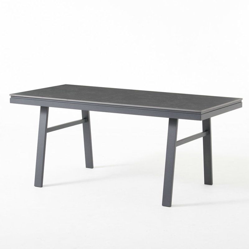 KD Structure Aluminum Corner Sofa with Sintered Ston Table Top