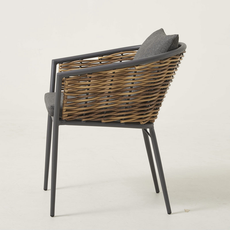 Outdoor Stacking Plastic Rattan Chair