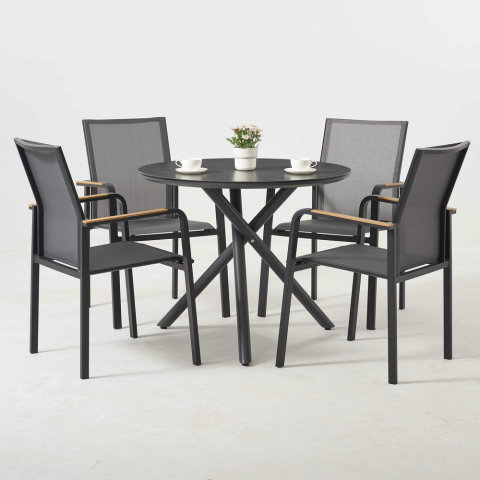 Garden Textilene Dining Set For Bbq