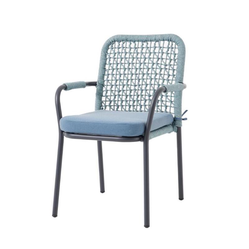 Outdoor garden rope stacking chair