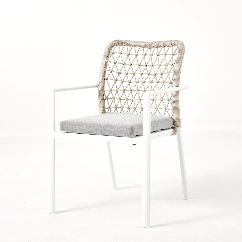 Aluminum rope armchair