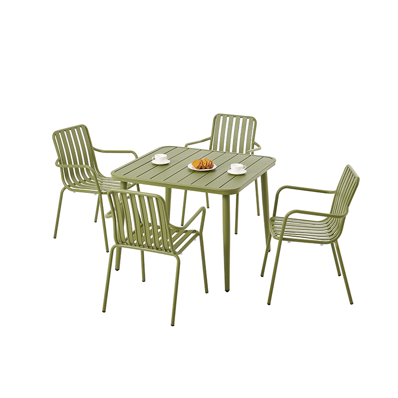 Outdoor Aluminum Dining Chair and Table