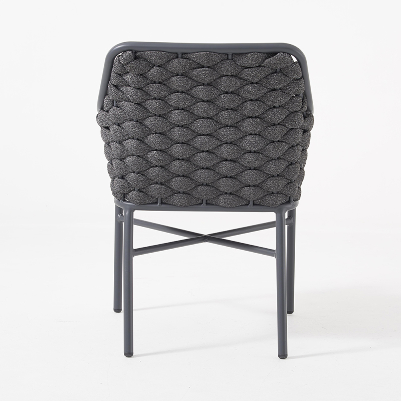Aluminum Restauran Woven Rope Chairs with Cushion