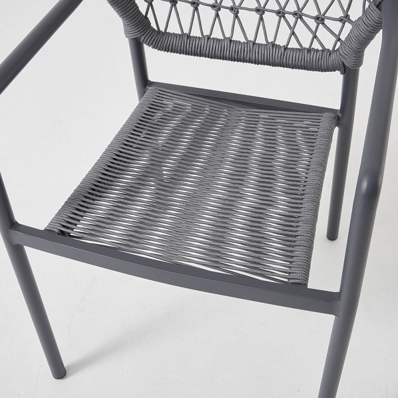 Lightweight Patio Restaurant Stakckable Rope Chair