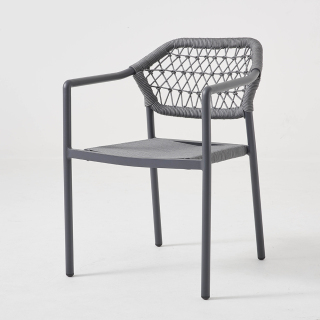 Lightweight Patio Restaurant Stakckable Rope Chair