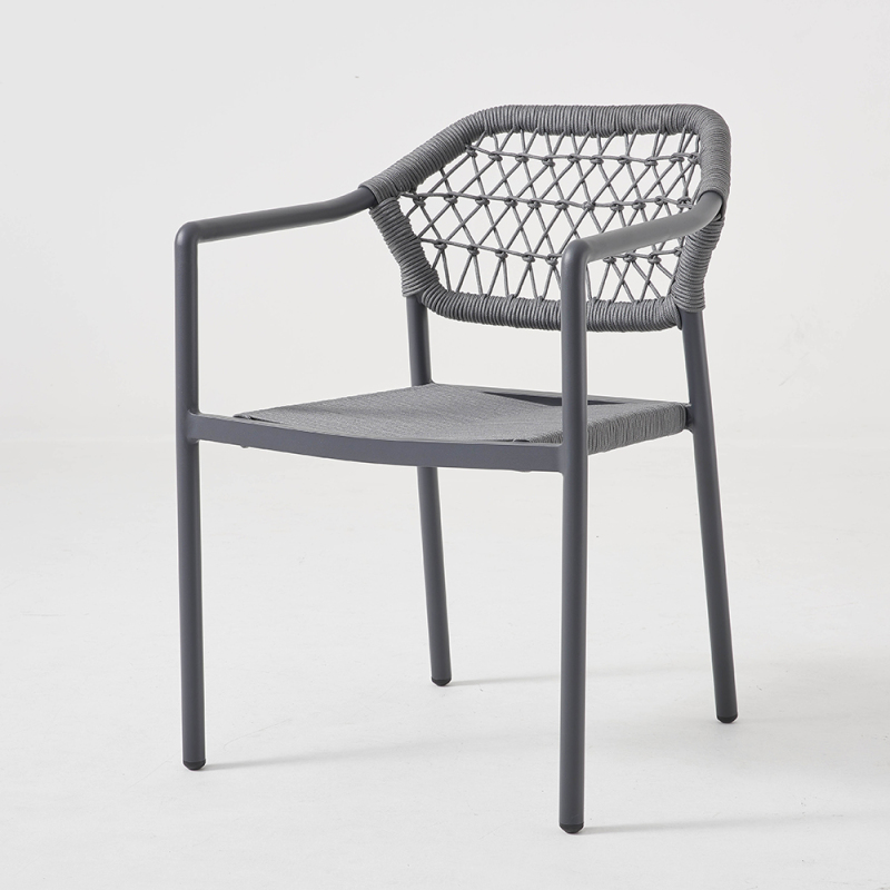 Lightweight Patio Restaurant Stakckable Rope Chair