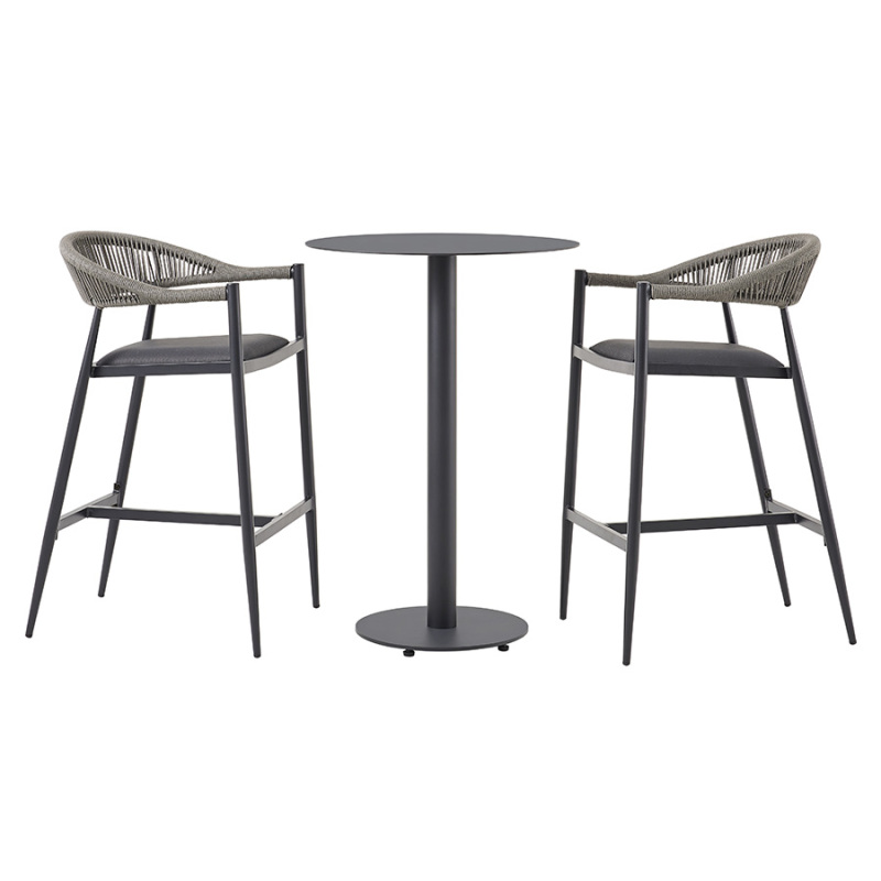 Wholesale Bar furniture Hight Aluminum Dining Bat Table set