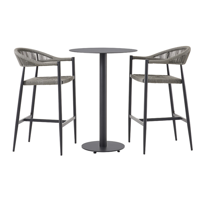 Wholesale Bar furniture Hight Aluminum Dining Bat Table set