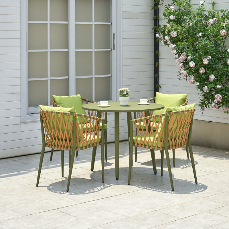 Patio Vintage Rope Dining Set