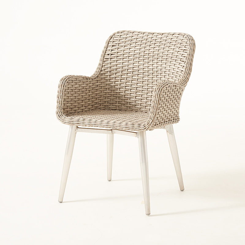 Outdoor Aluminum PE Rattan Dining Arm Chair