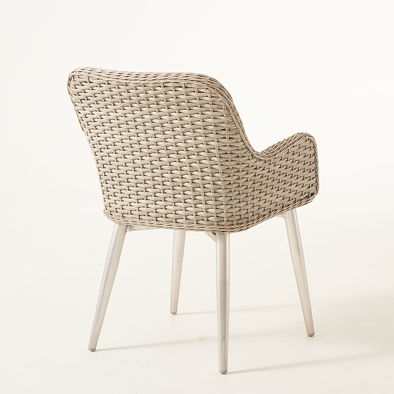 Outdoor Aluminum PE Rattan Dining Arm Chair