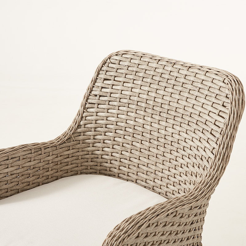 Outdoor Aluminum PE Rattan Dining Arm Chair