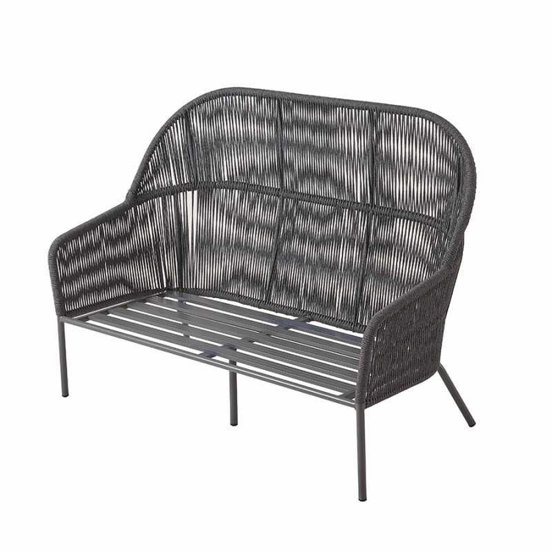 Garden Furniture Hotel Aluminum Outdoor Sofa High Back Woven Rope Garden Sets