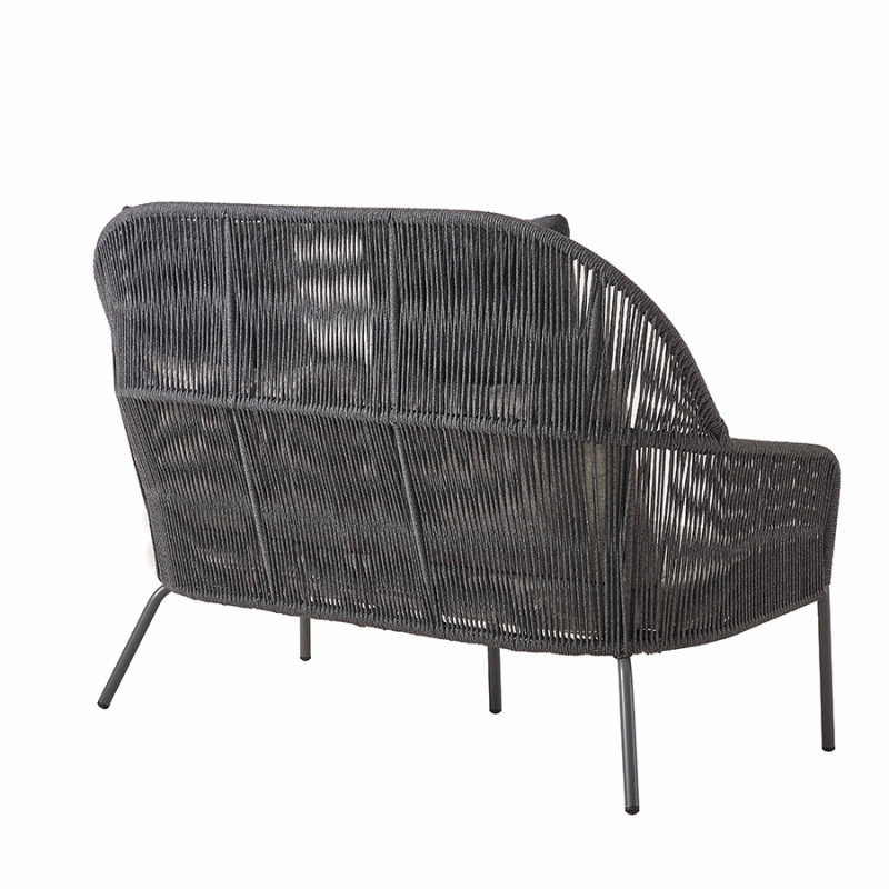 Garden Furniture Hotel Aluminum Outdoor Sofa High Back Woven Rope Garden Sets