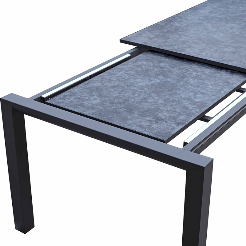 Sturdy Extendable Rectangle Aluminum table For 8 chairs