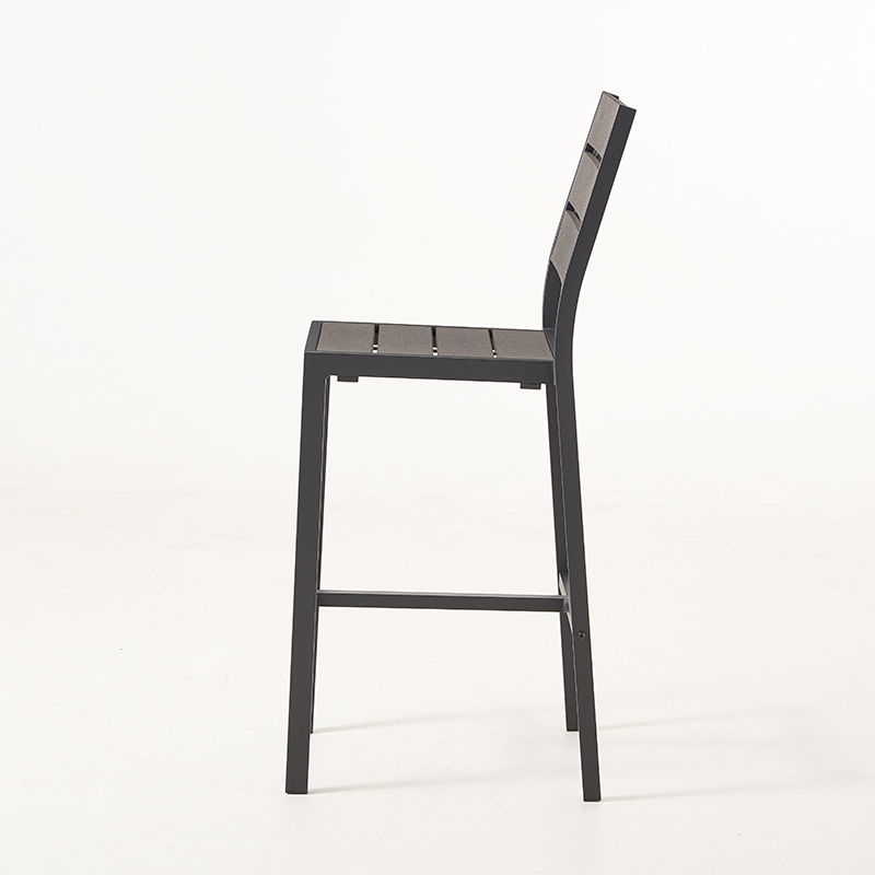 Outdoor Bistro Plastic Wood Bar Chair