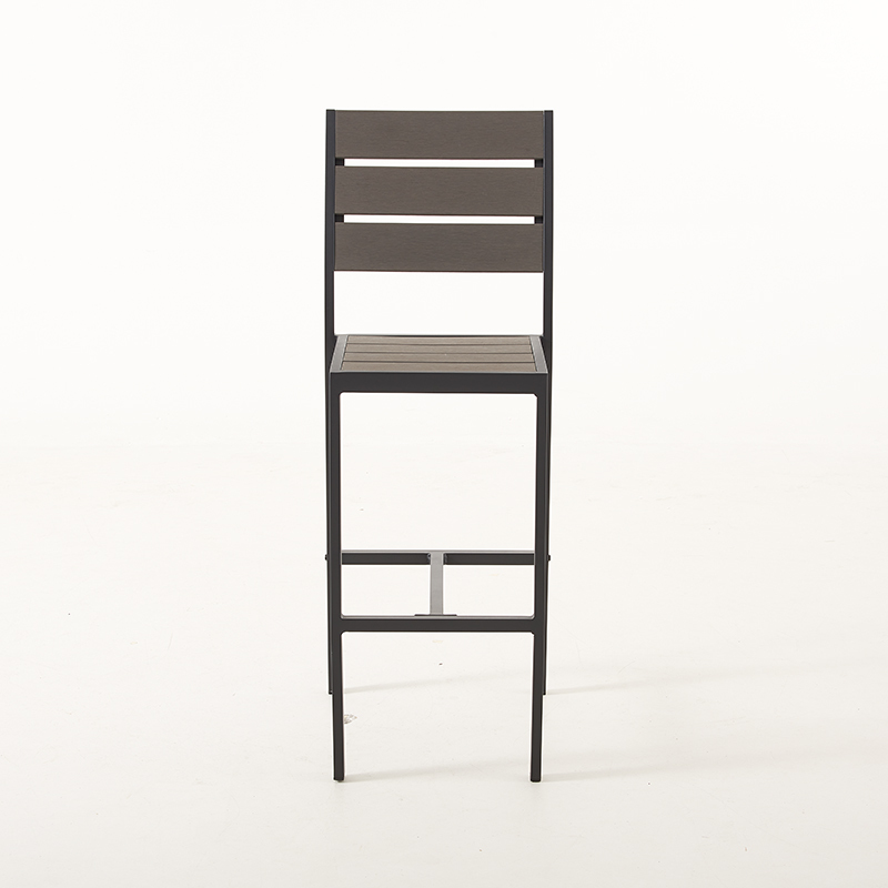 Outdoor Bistro Plastic Wood Bar Chair