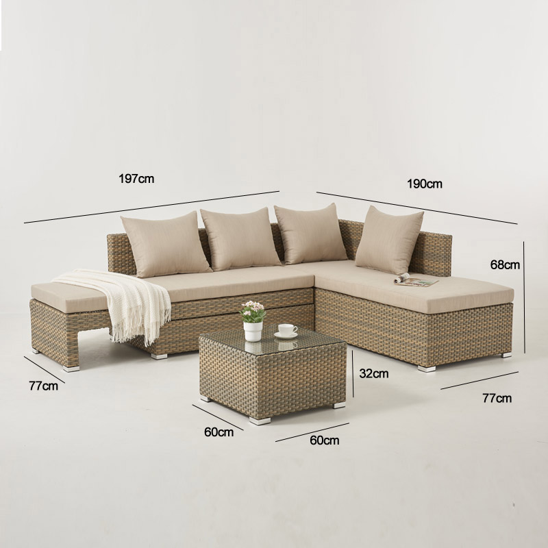 rattan sun Lounge sofa