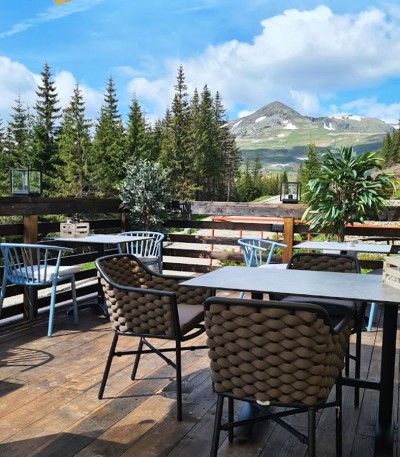 Rope Weaving Chair in Outdoor Restaurant