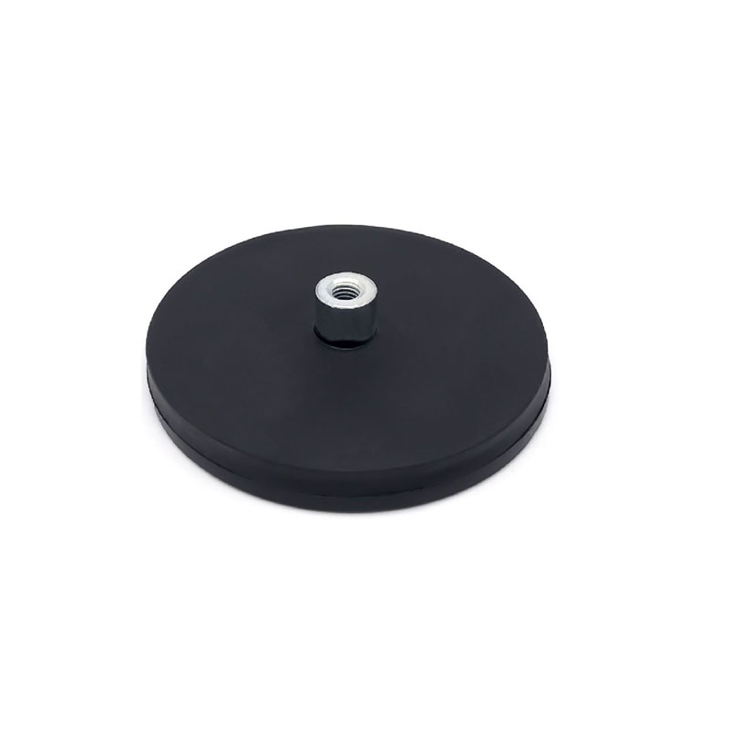 AC Type Coated Rubber Coated Neodymium Magnets With Screw Holes