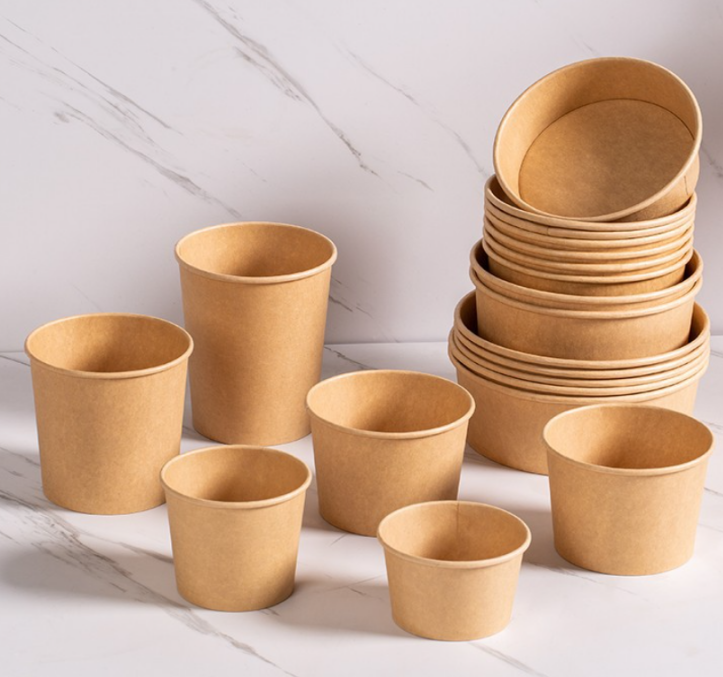 12 Oz Paper Disposable Soup Bowls Cup With Lids 360 Ml