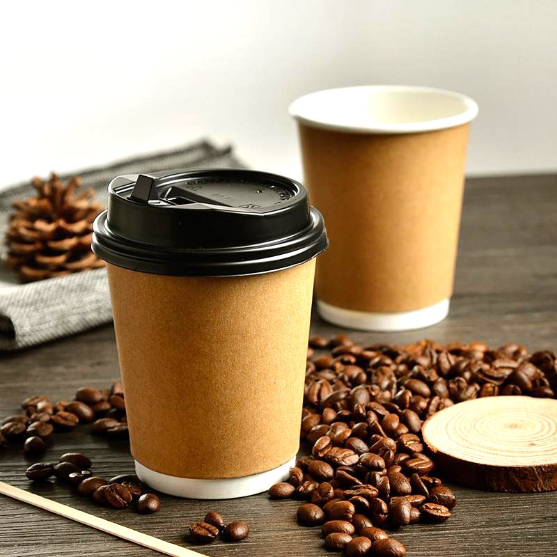 Tasses à café jetables à double paroi pour boissons chaudes à emporter
